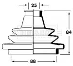 BCB2353 BORG & BECK Пыльник, приводной вал