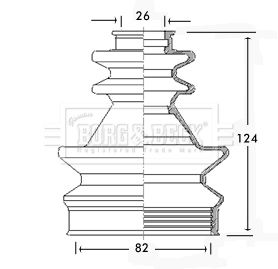 BCB2509 BORG & BECK Пыльник, приводной вал
