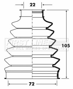 FCB6073 FIRST LINE Пыльник, приводной вал