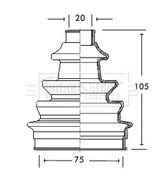 BCB2140 BORG & BECK Пыльник, приводной вал