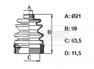 BCB6394 BORG & BECK Пыльник, приводной вал