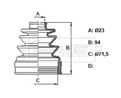 BCB6350 BORG & BECK Пыльник, приводной вал