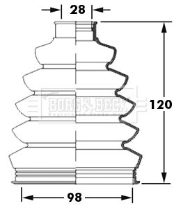 BCB2394 BORG & BECK Пыльник, приводной вал