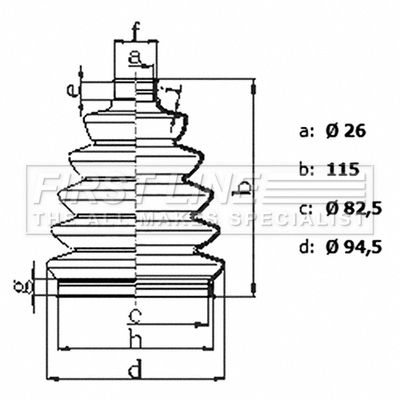 FCB6435 FIRST LINE Пыльник, приводной вал