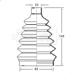 BCB2325 BORG & BECK Комплект пыльника, приводной вал