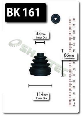 BK161 SHAFTEC Комплект пыльника, приводной вал