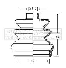 FCB2761 FIRST LINE Пыльник, приводной вал