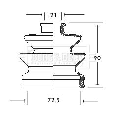 BCB2015 BORG & BECK Пыльник, приводной вал