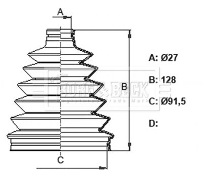 BCB6379 BORG & BECK Комплект пыльника, приводной вал