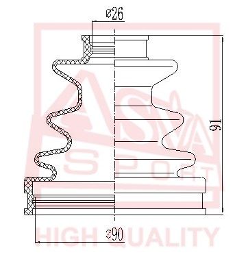 ASBT100 ASVA Пыльник, приводной вал