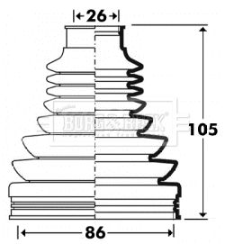 BCB2912 BORG & BECK Пыльник, приводной вал