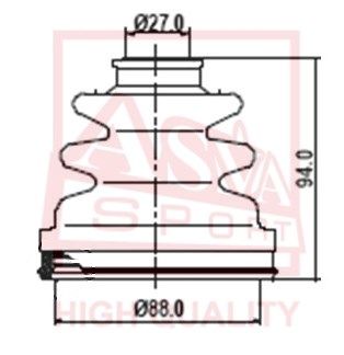 ASBT137 ASVA Пыльник, приводной вал