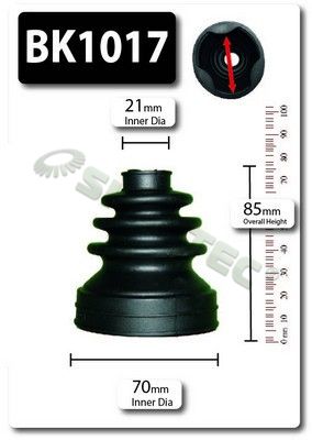 BK1017 SHAFTEC Комплект пыльника, приводной вал