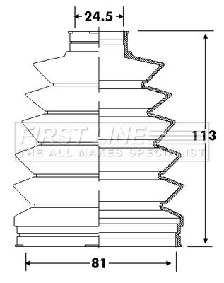 FCB6316 FIRST LINE Пыльник, приводной вал