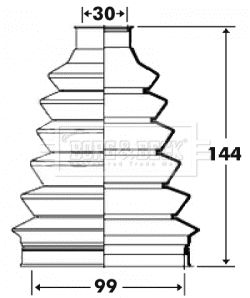 BCB6101 BORG & BECK Пыльник, приводной вал