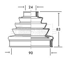 BCB2008 BORG & BECK Пыльник, приводной вал