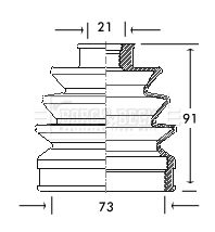 BCB2061 BORG & BECK Пыльник, приводной вал