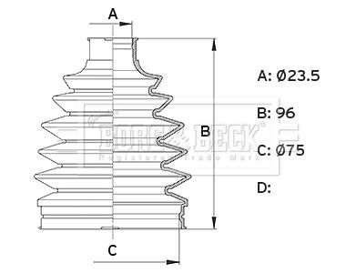 BCB6415 BORG & BECK Пыльник, приводной вал