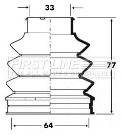 FCB6095 FIRST LINE Пыльник, приводной вал