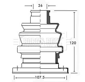BCB2275 BORG & BECK Пыльник, приводной вал