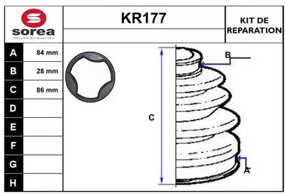 KR177 EAI Комплект пыльника, приводной вал