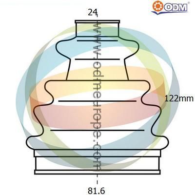 21990183 Multiparts Комплект пыльника, приводной вал