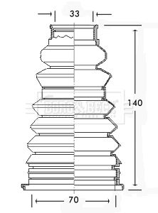 BCB2217 BORG & BECK Пыльник, приводной вал