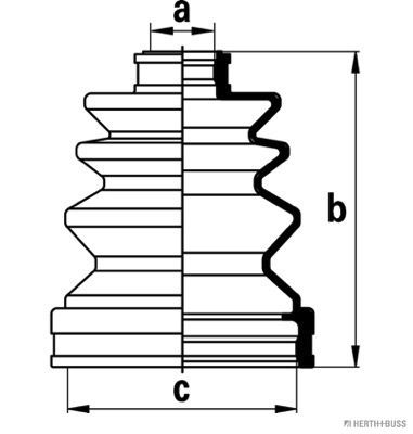 J2887011 HERTH+BUSS JAKOPARTS Комплект пыльника, приводной вал