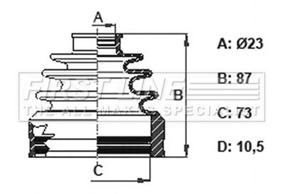 FCB6164 FIRST LINE Пыльник, приводной вал