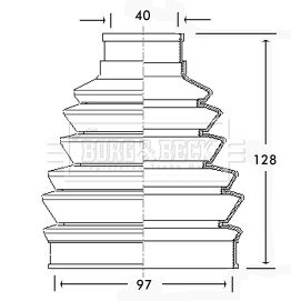 BCB2282 BORG & BECK Комплект пыльника, приводной вал