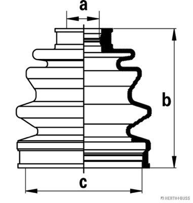 J2865002 HERTH+BUSS JAKOPARTS Комплект пыльника, приводной вал