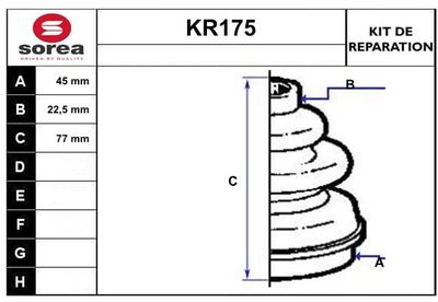 KR175 EAI Комплект пыльника, приводной вал