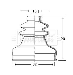 BCB2752 BORG & BECK Пыльник, приводной вал