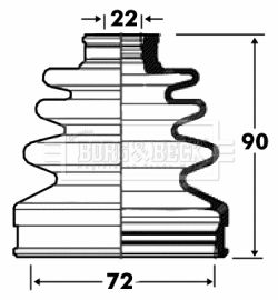 BCB2842 BORG & BECK Пыльник, приводной вал