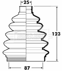 BCB6105 BORG & BECK Комплект пыльника, приводной вал