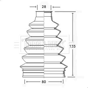 BCB2296 BORG & BECK Пыльник, приводной вал