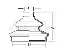 BCB2333 BORG & BECK Пыльник, приводной вал