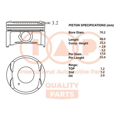  10020083 IAP QUALITY PARTS Поршень