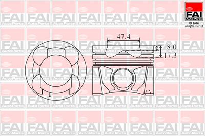  PK22000 FAI AutoParts Поршень