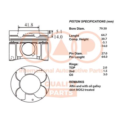  10006067 IAP QUALITY PARTS Поршень