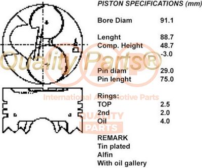  10012022 IAP QUALITY PARTS Поршень