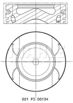  021PI00134002 MAHLE Поршень