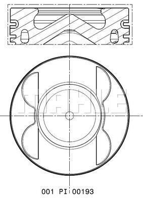  001PI00193000 MAHLE Поршень