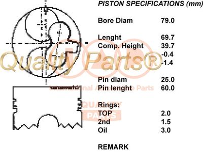  10009042 IAP QUALITY PARTS Поршень