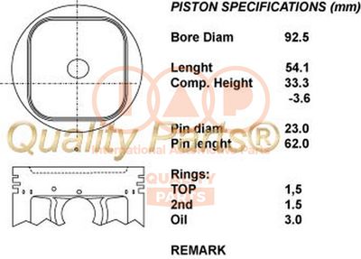  10115053 IAP QUALITY PARTS Поршень