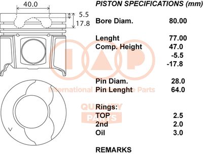  10016154 IAP QUALITY PARTS Поршень