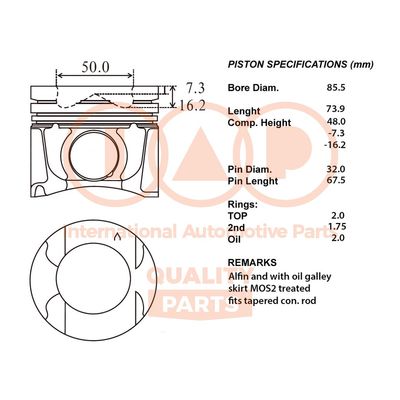  10013141 IAP QUALITY PARTS Поршень