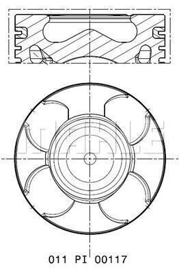  011PI00117010 MAHLE Поршень