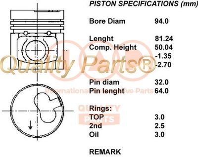  10013060 IAP QUALITY PARTS Поршень