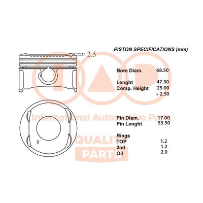  10020066 IAP QUALITY PARTS Поршень